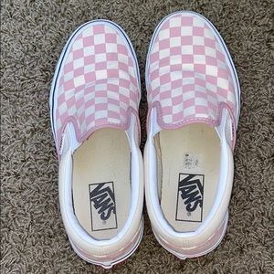pink checkered vans